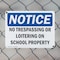 Signmission No Trespassing Or Loitering On School Property OSHA Notice Sign, Plastic, 10in W x 7in L, 2PK OS-2PACK-NS-P-710-L-14955 - alternate 6